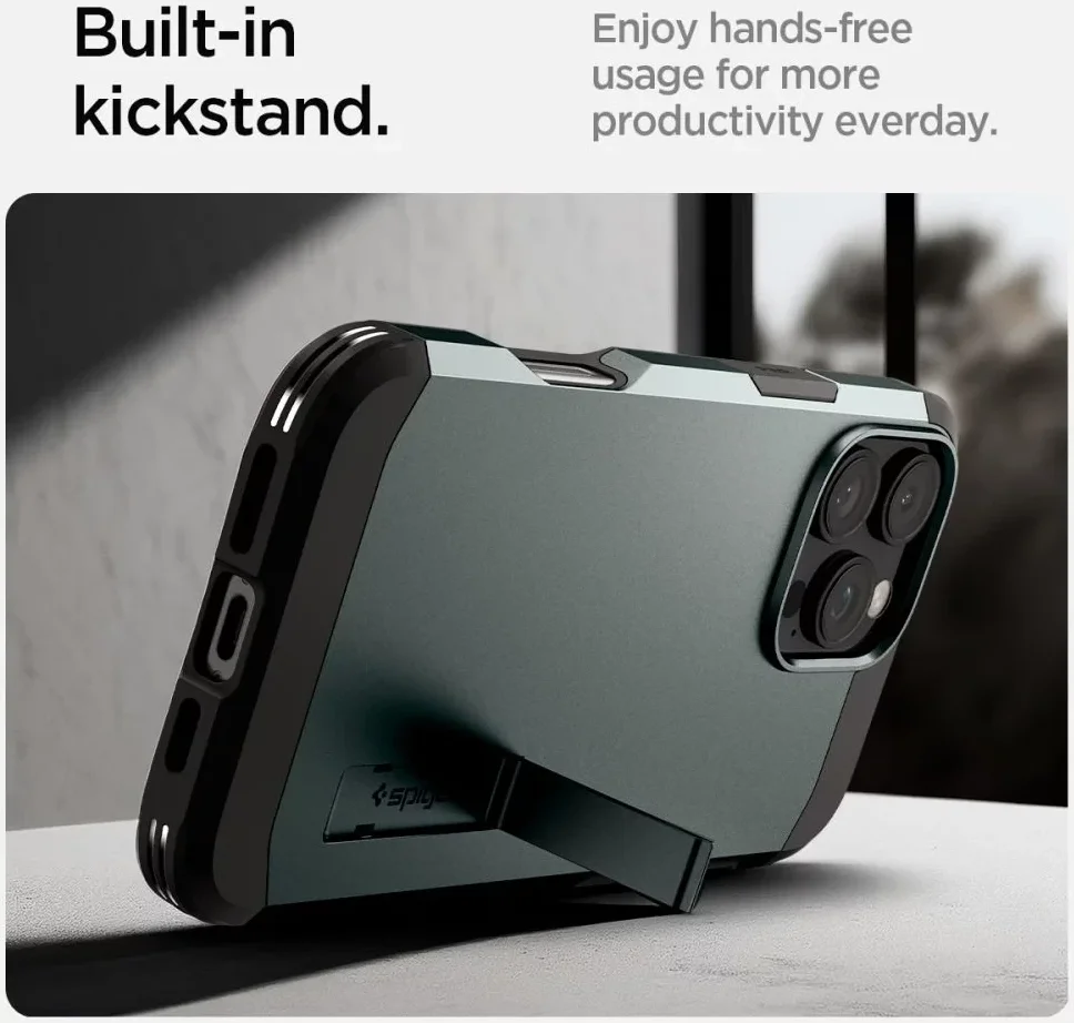 Spigen Tough Armor Apple iPhone 16 Pro Hoesje MagSafe Back Cover Groen afbeelding 4