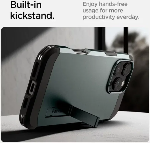 Spigen Tough Armor Apple iPhone 16 Pro Hoesje MagSafe Back Cover Groen afbeelding 4