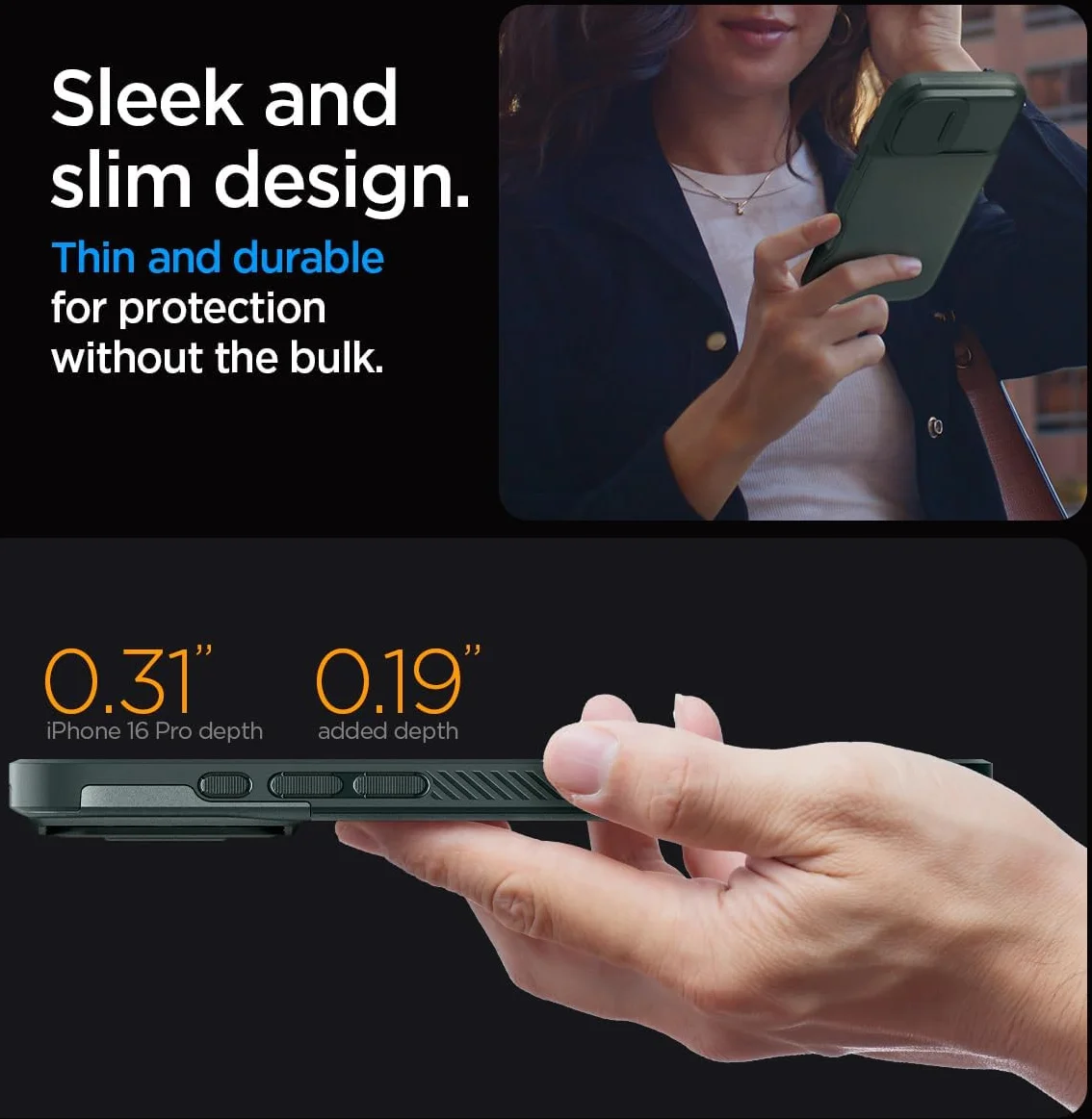 Spigen Optik Armor MagSafe Apple iPhone 16 Pro Hoesje Camera Slider Groen afbeelding 8