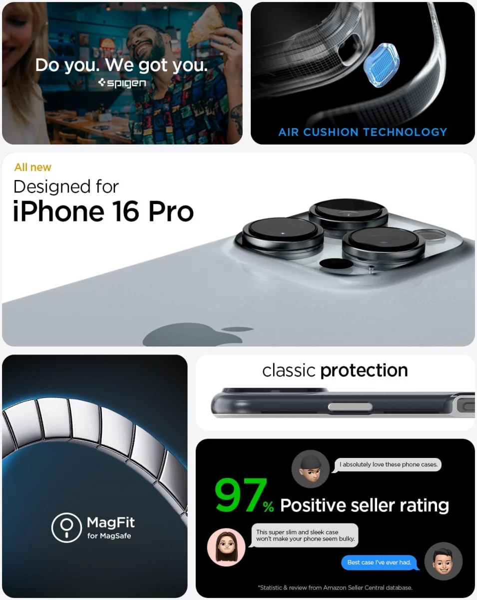 Spigen Classic C1 MagFit Apple iPhone 16 Pro Hoesje MagSafe Graphite afbeelding 2