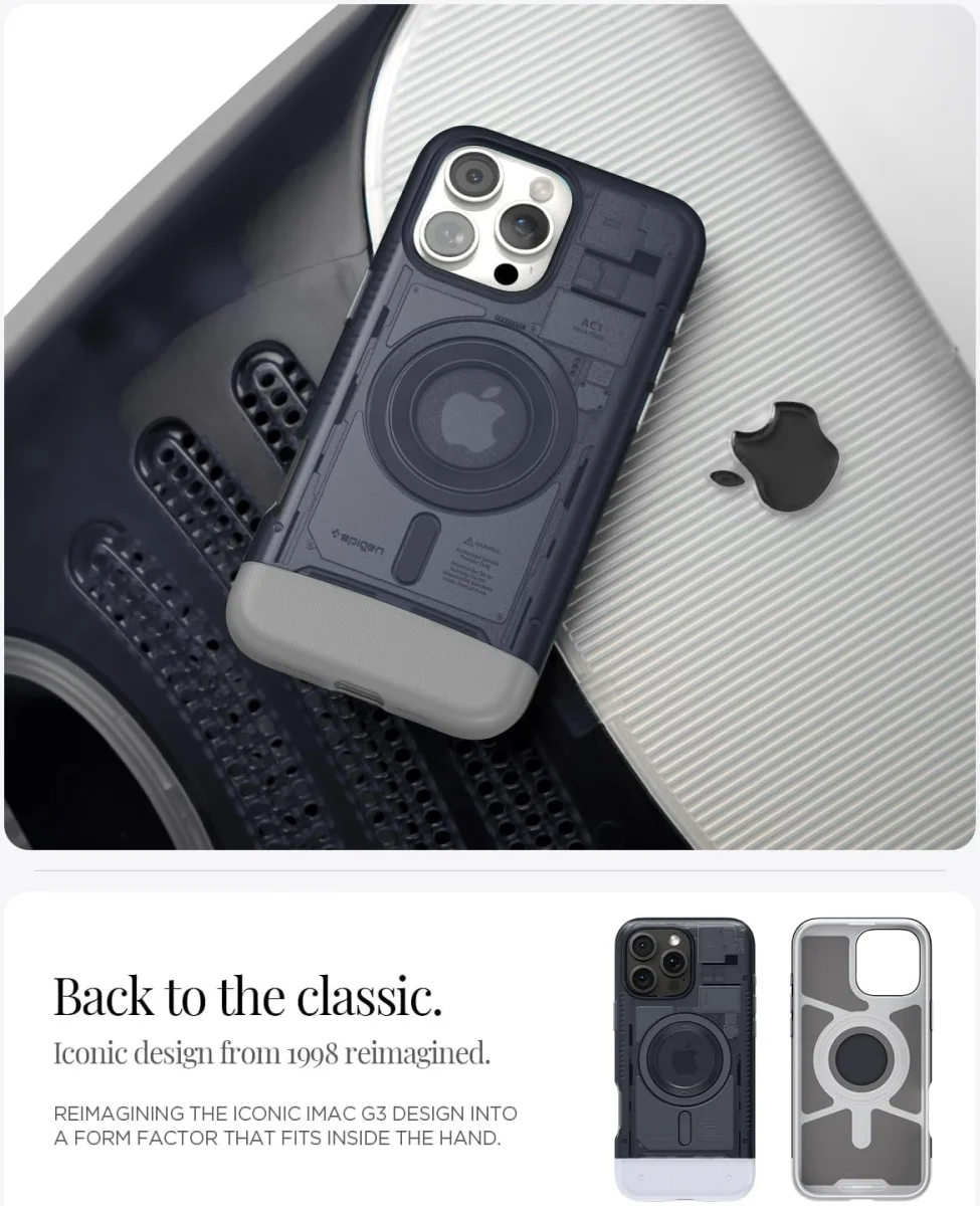 Spigen Classic C1 MagFit Apple iPhone 16 Pro Hoesje MagSafe Graphite afbeelding 3