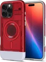 Spigen Classic C1 MagFit Apple iPhone 16 Pro Hoesje MagSafe Rood