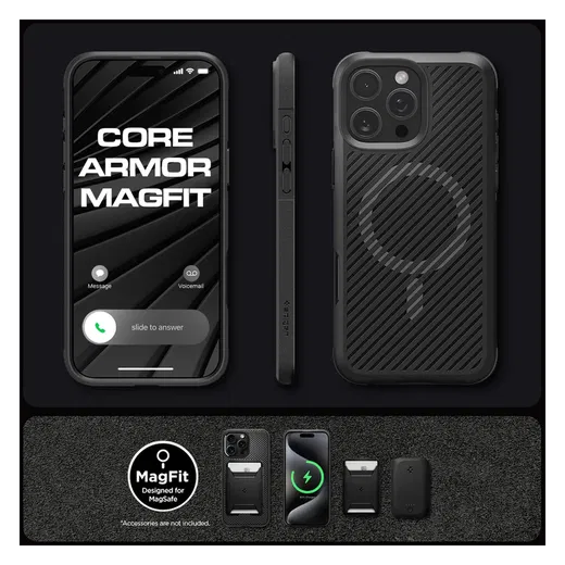Spigen Core Armor MagFit Apple iPhone 16 Pro Hoesje MagSafe Zwart afbeelding 7