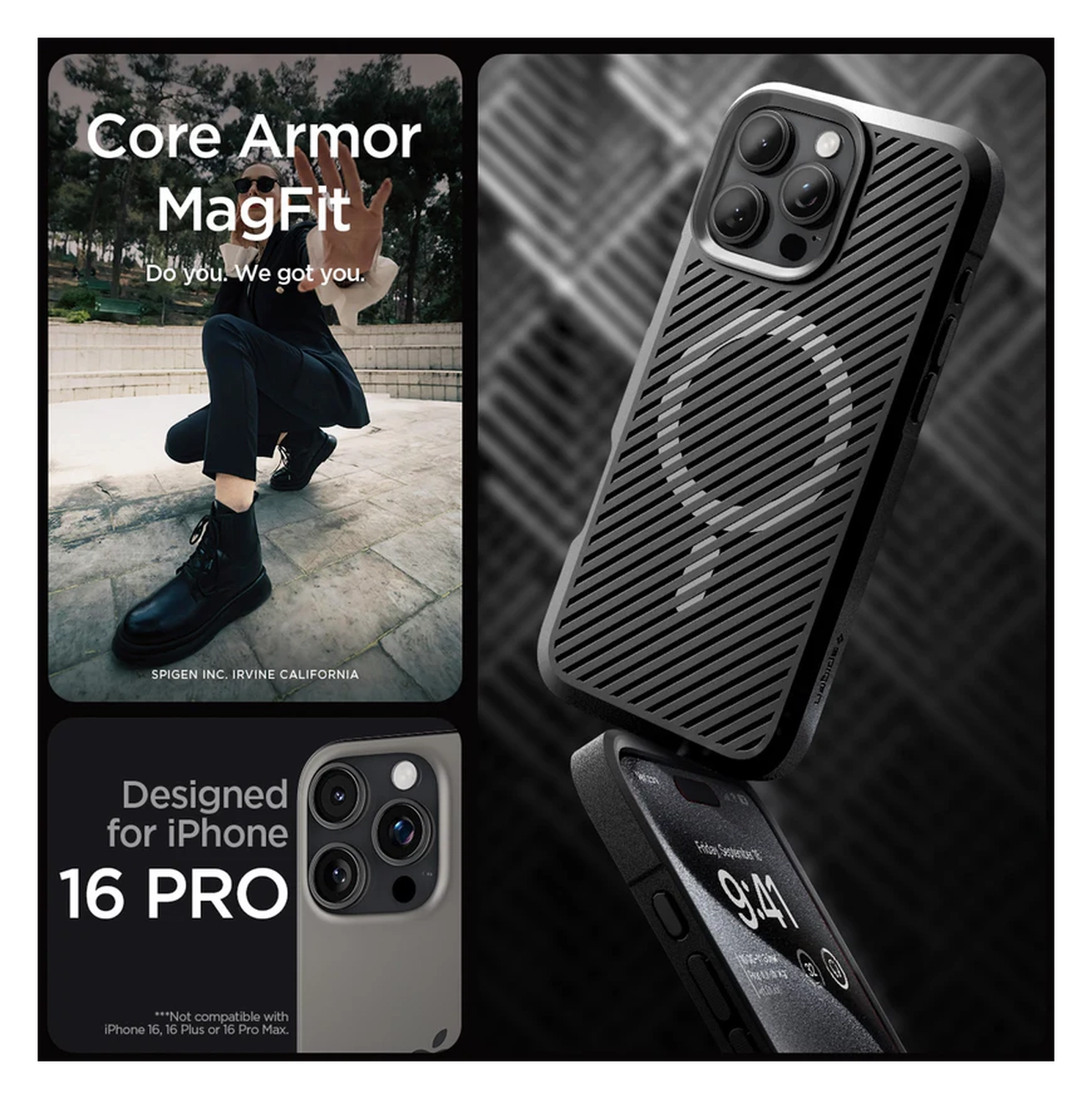 Spigen Core Armor MagFit Apple iPhone 16 Pro Hoesje MagSafe Zwart afbeelding 8