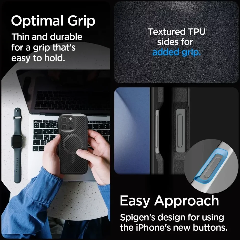 Spigen Core Armor MagFit Apple iPhone 16 Pro Hoesje MagSafe Zwart afbeelding 4