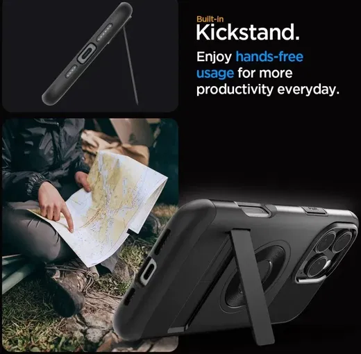 Spigen Slim Armor MagFit Apple iPhone 16 Pro Hoesje MagSafe Zwart afbeelding 3