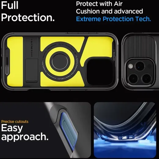 Spigen Slim Armor MagFit Apple iPhone 16 Pro Hoesje MagSafe Zwart afbeelding 4