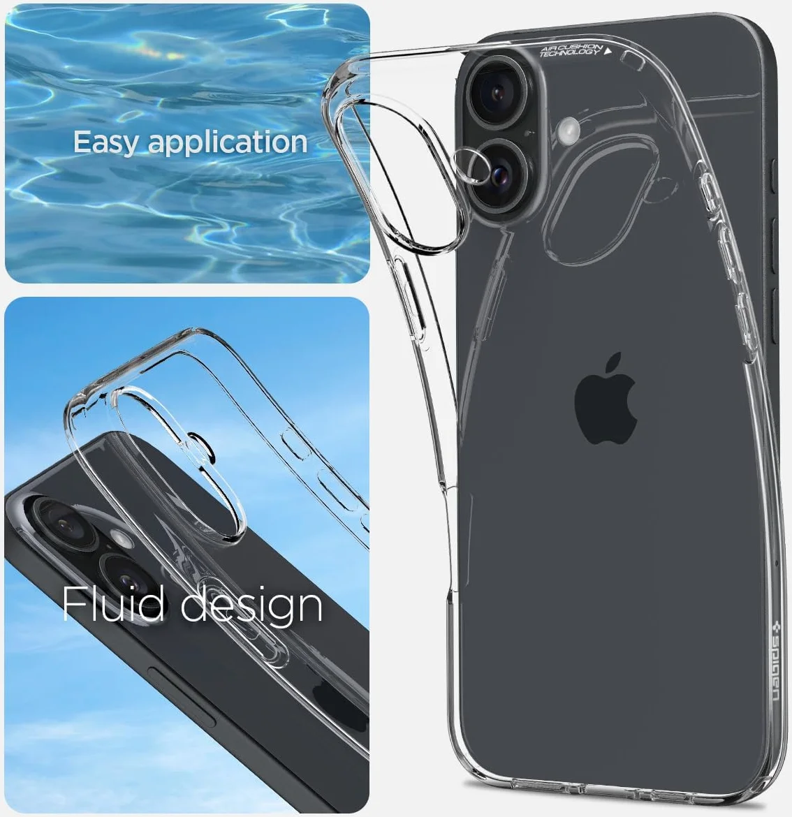 Spigen Liquid Crystal Apple iPhone 16 Hoesje Back Cover Transparant afbeelding 5