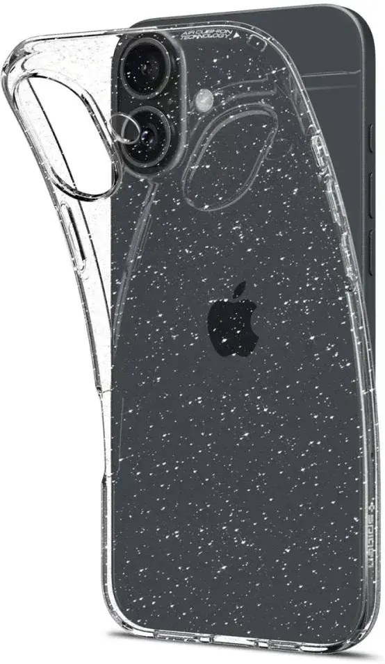 Spigen Liquid Crystal Apple iPhone 16 Hoesje Back Cover Glitter Transparant afbeelding 2