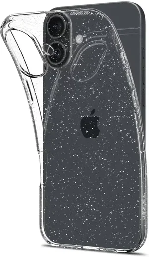 Spigen Liquid Crystal Apple iPhone 16 Hoesje Back Cover Glitter Transparant afbeelding 2