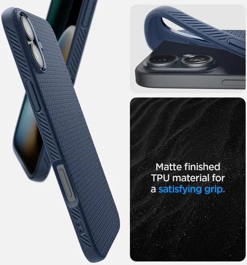 Spigen Liquid Air Apple iPhone 16 Hoesje Back Cover Blauw afbeelding 5
