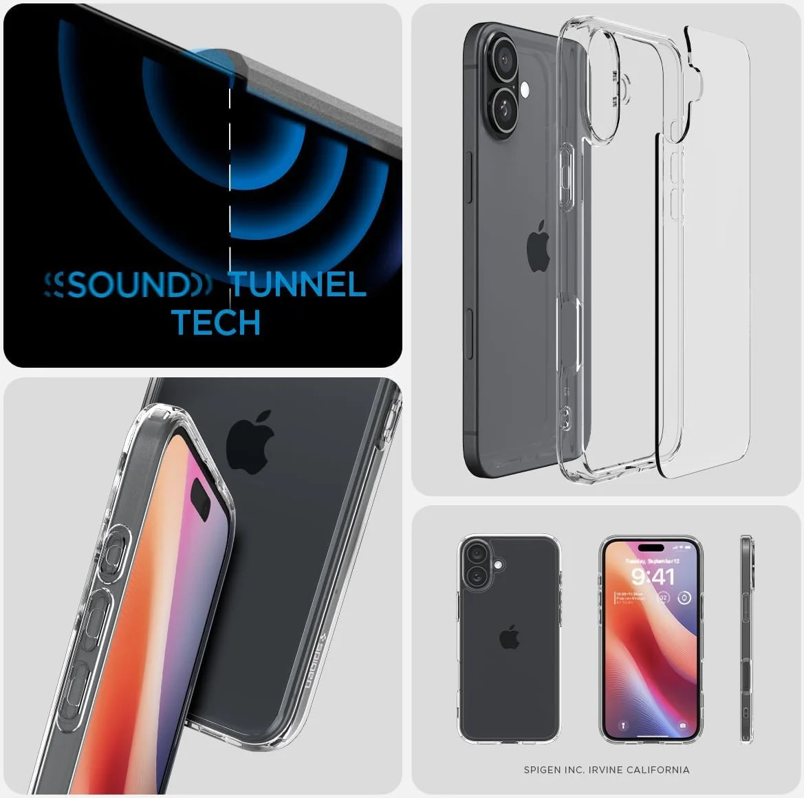 Spigen Ultra Hybrid Apple iPhone 16 Hoesje Back Cover Transparant afbeelding 3