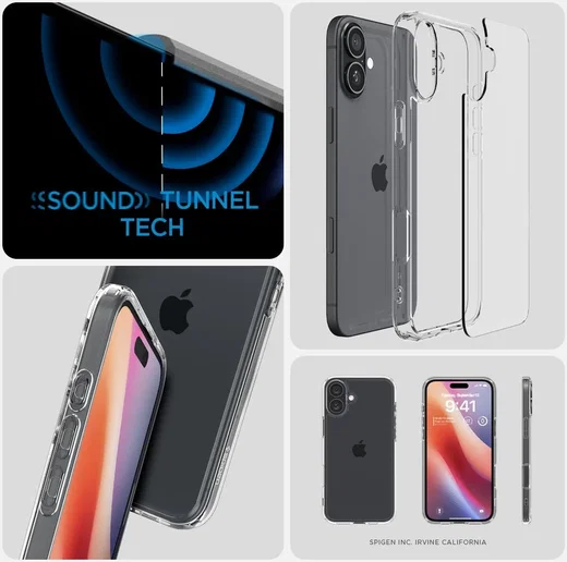 Spigen Ultra Hybrid Apple iPhone 16 Hoesje Back Cover Transparant afbeelding 3