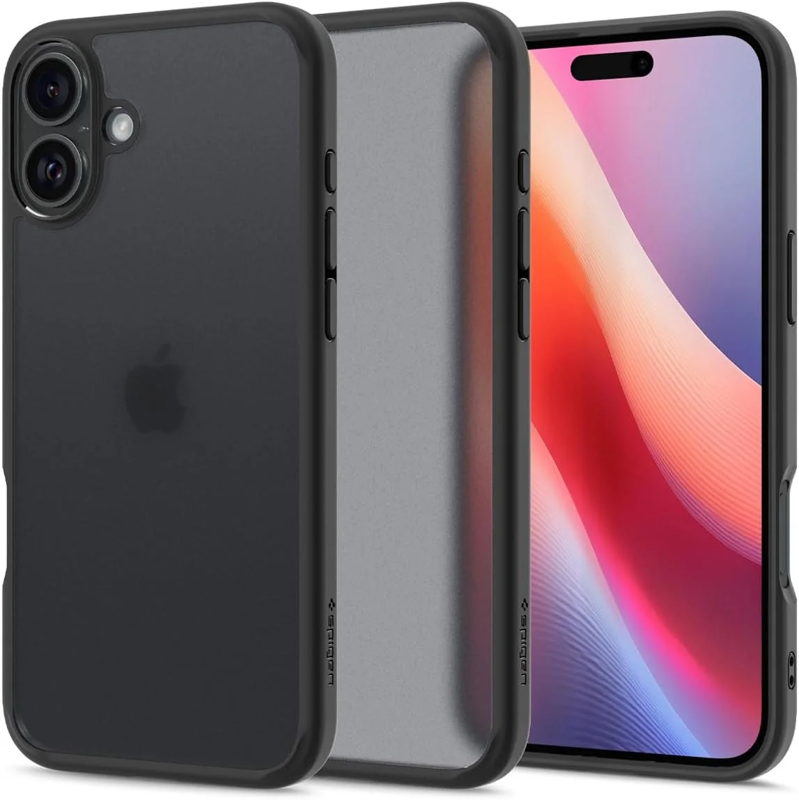 Spigen Ultra Hybrid Apple iPhone 16 Hoesje Back Cover Frosted Zwart afbeelding 1