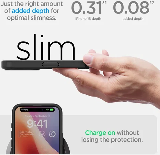Spigen Ultra Hybrid Apple iPhone 16 Hoesje Back Cover Frosted Zwart afbeelding 7