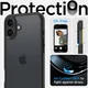 Spigen Ultra Hybrid Apple iPhone 16 Hoesje Back Cover Transparant Zwart afbeelding 4