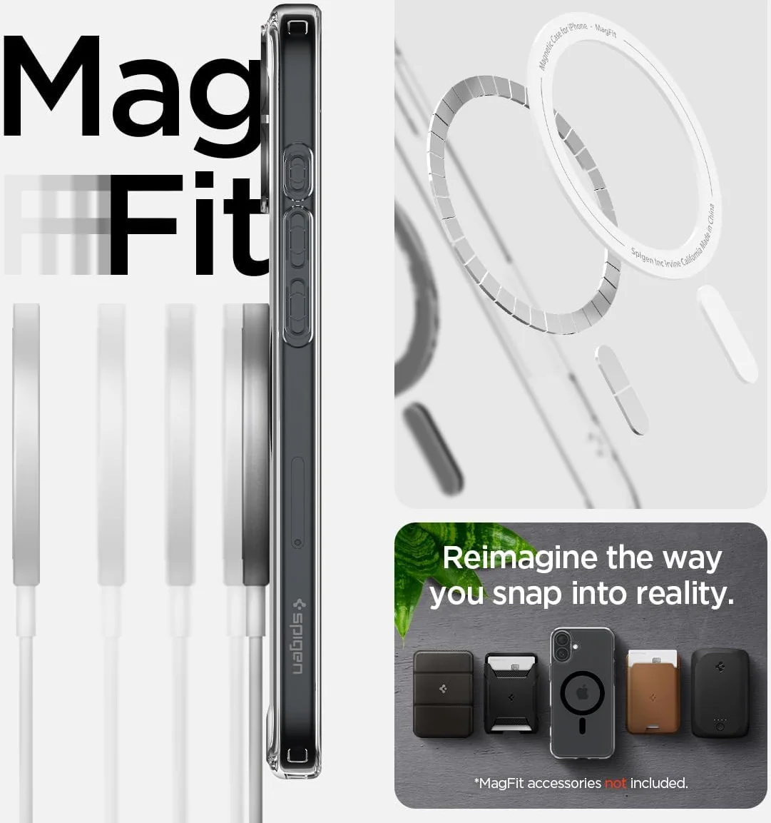 Spigen Ultra Hybrid MagFit Apple iPhone 16 Hoesje MagSafe Zwart afbeelding 4
