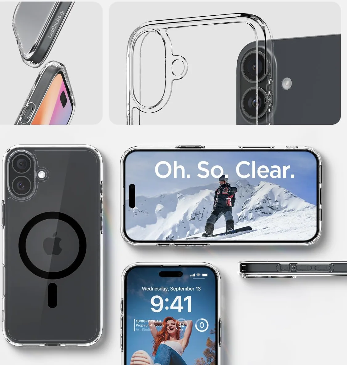 Spigen Ultra Hybrid MagFit Apple iPhone 16 Hoesje MagSafe Zwart afbeelding 8