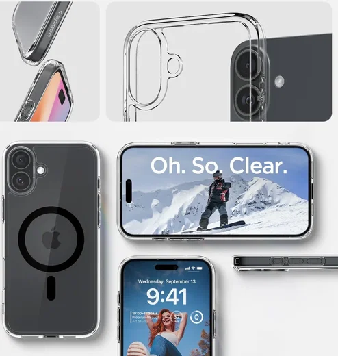 Spigen Ultra Hybrid MagFit Apple iPhone 16 Hoesje MagSafe Zwart afbeelding 8
