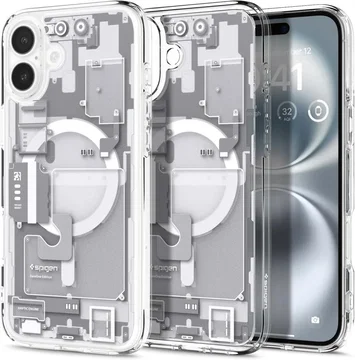 Spigen Ultra Hybrid MagFit Apple iPhone 16 Hoesje MagSafe Zero One Wit