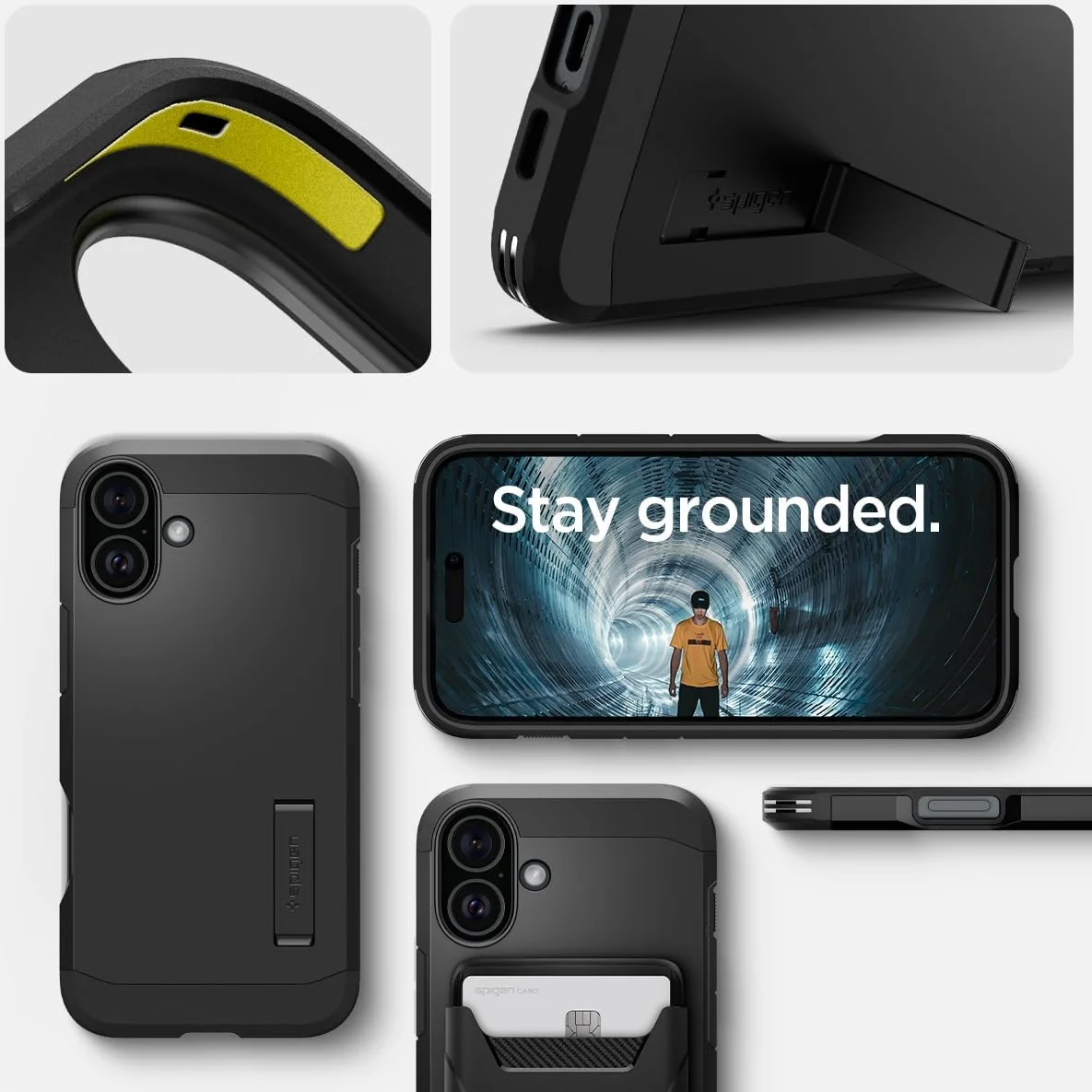 Spigen Tough Armor Apple iPhone 16 Hoesje MagSafe Back Cover Zwart afbeelding 6