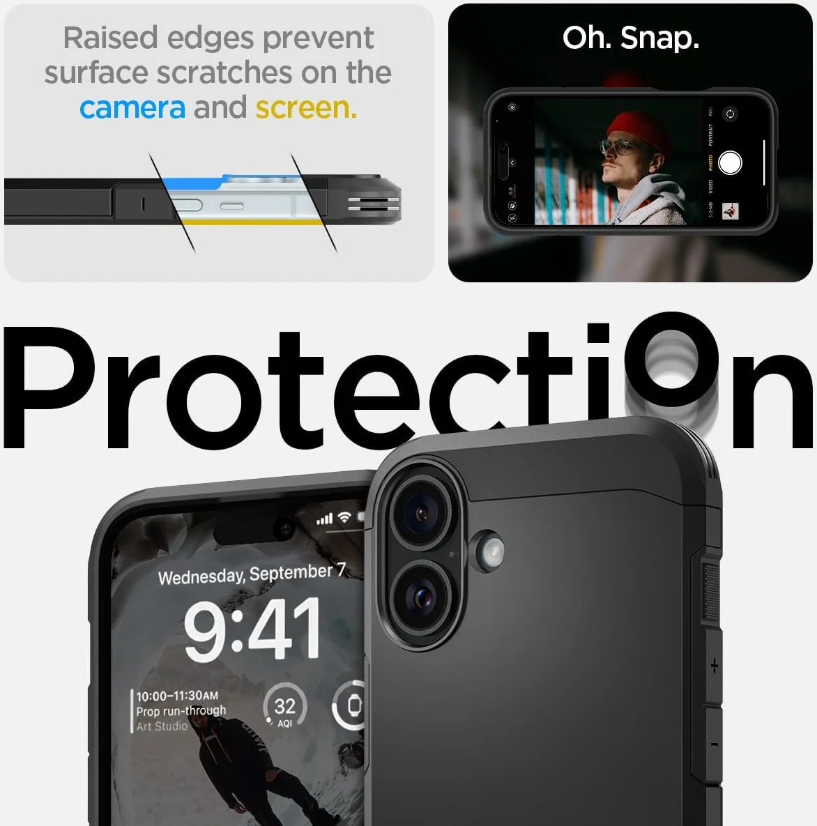 Spigen Tough Armor Apple iPhone 16 Hoesje MagSafe Back Cover Zwart afbeelding 8