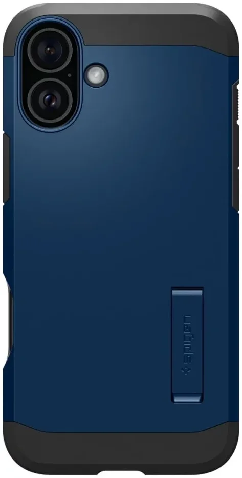 Spigen Tough Armor Apple iPhone 16 Hoesje MagSafe Back Cover Blauw afbeelding 2