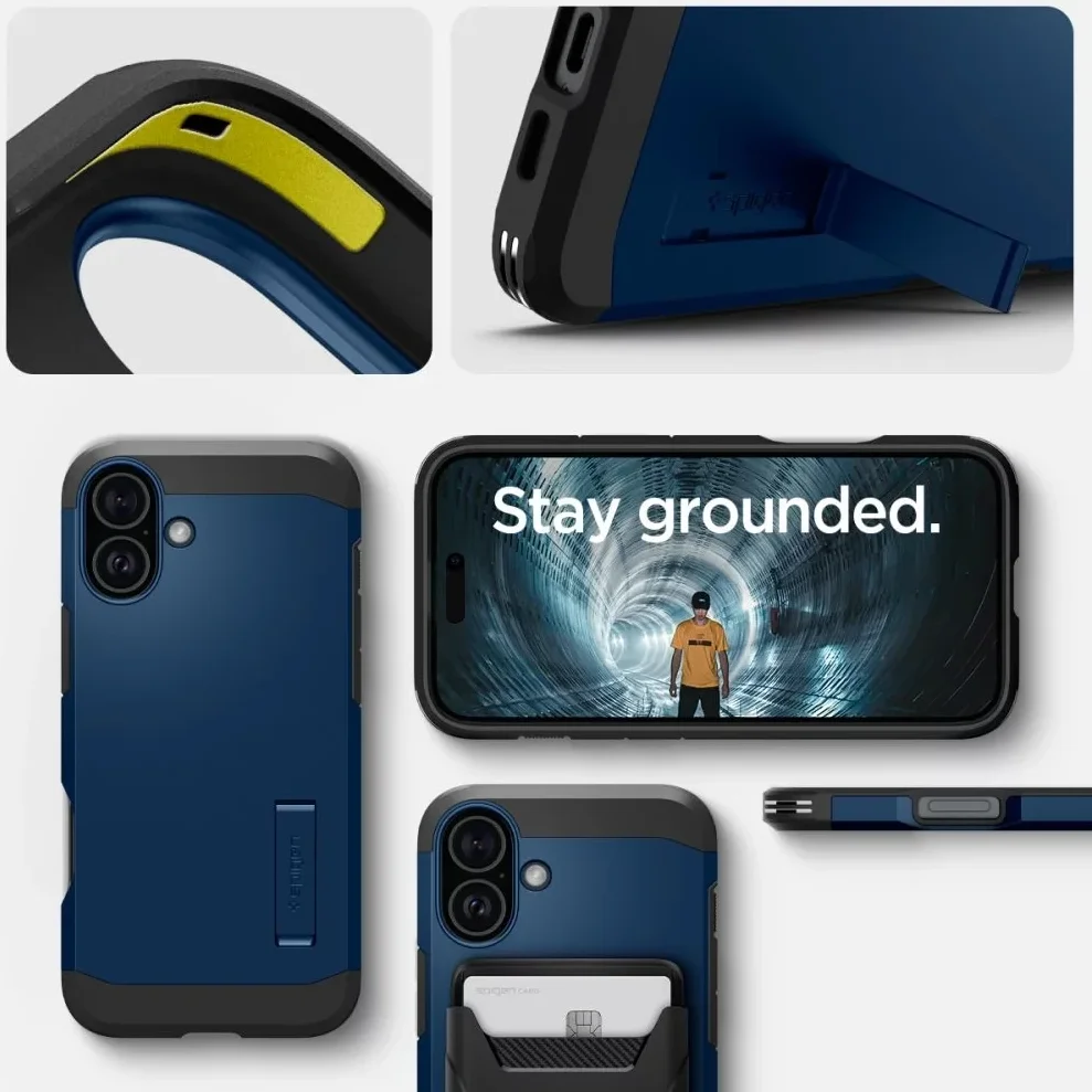 Spigen Tough Armor Apple iPhone 16 Hoesje MagSafe Back Cover Blauw afbeelding 5