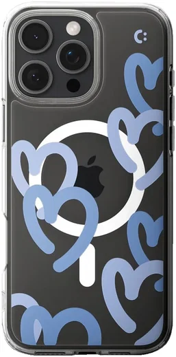 Spigen Ultra Hybrid MagFit Apple iPhone 16 Pro Max Hoesje MagSafe Hearts Denim afbeelding 2