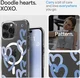 Spigen Ultra Hybrid MagFit Apple iPhone 16 Pro Max Hoesje MagSafe Hearts Denim afbeelding 4