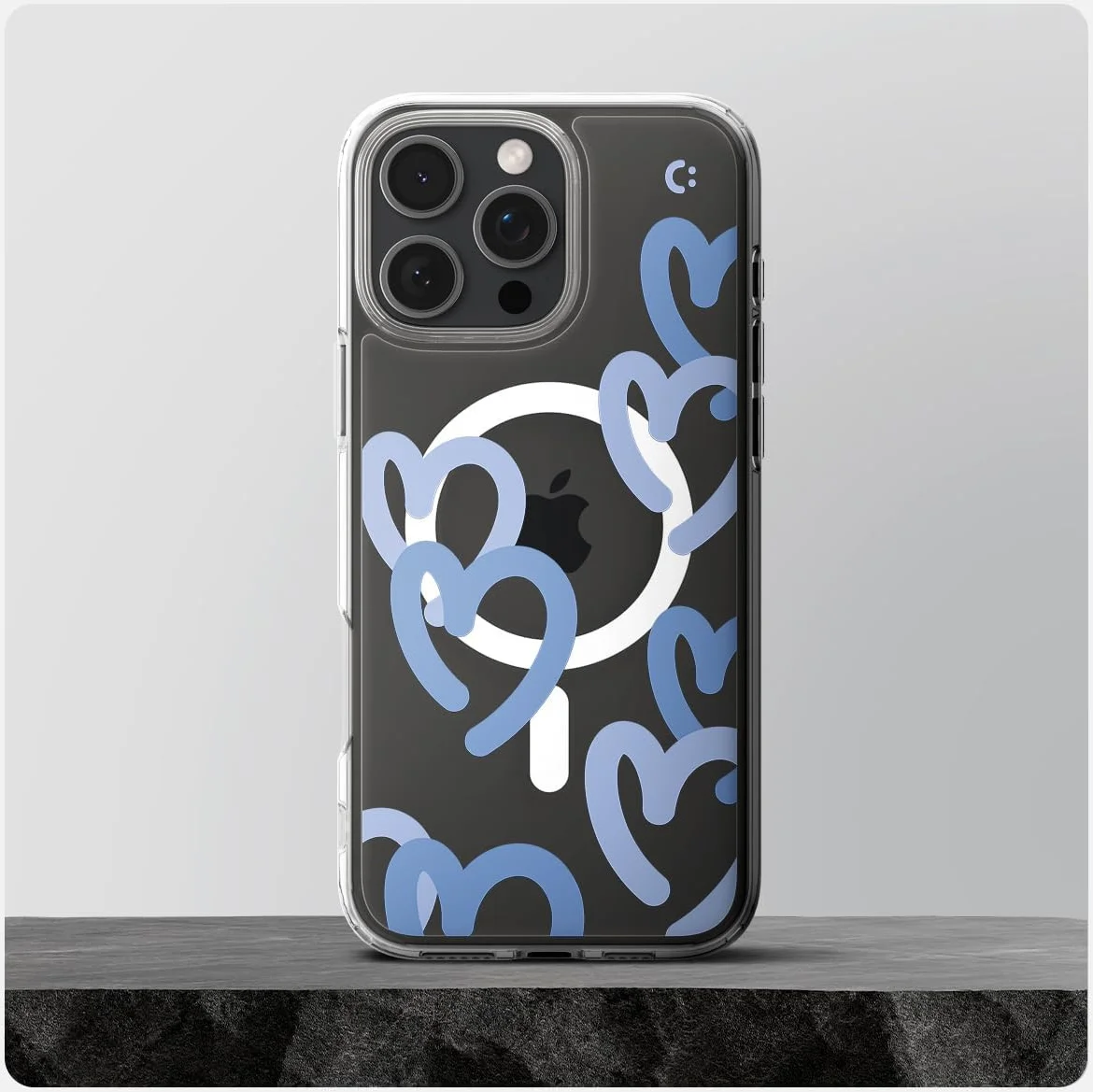 Spigen Ultra Hybrid MagFit Apple iPhone 16 Pro Max Hoesje MagSafe Hearts Denim afbeelding 7