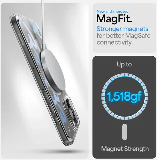 Spigen Ultra Hybrid MagFit Apple iPhone 16 Pro Max Hoesje MagSafe Hearts Denim afbeelding 3