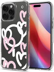 Spigen Ultra Hybrid MagFit Apple iPhone 16 Pro Max Hoesje MagSafe Hearts Wit afbeelding