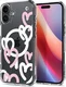 Spigen Ultra Hybrid MagFit Apple iPhone 16 Hoesje MagSafe Hearts Wit Roze