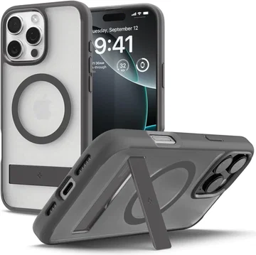 Spigen Ultra Hybrid S MagFit Apple iPhone 16 Pro Max Hoesje Grijs