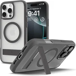 Spigen Ultra Hybrid S MagFit Apple iPhone 16 Pro Max Hoesje Grijs afbeelding