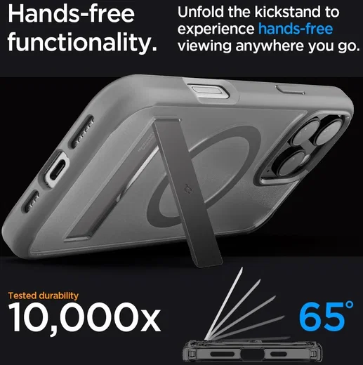 Spigen Ultra Hybrid S MagFit Apple iPhone 16 Pro Max Hoesje Grijs afbeelding 4
