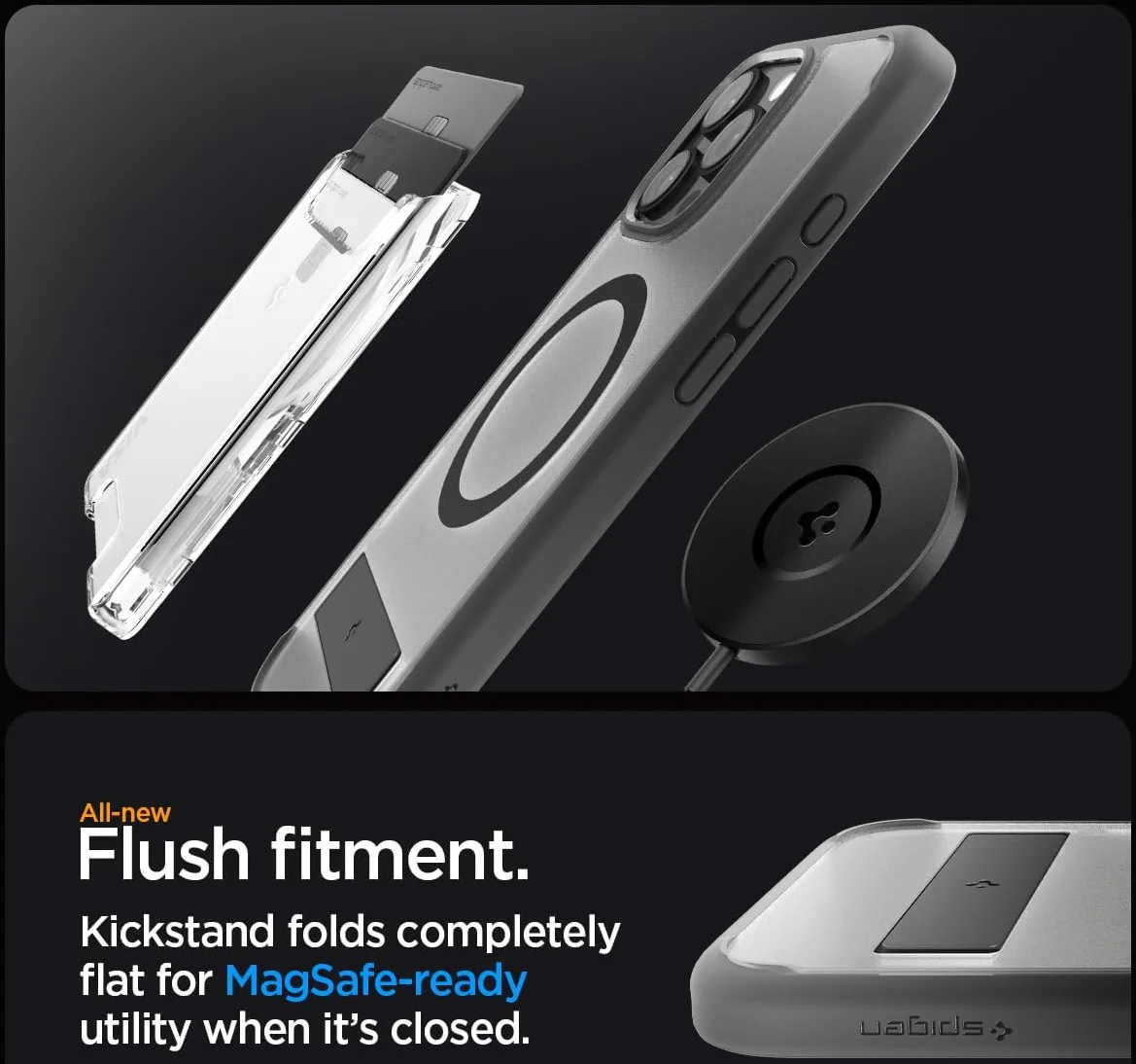 Spigen Ultra Hybrid S MagFit Apple iPhone 16 Pro Max Hoesje Grijs afbeelding 7