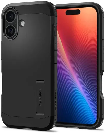 Spigen Tough Armor Apple iPhone 16 Hoesje Back Cover Zwart afbeelding 1