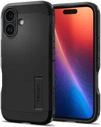 Spigen Tough Armor Apple iPhone 16 Hoesje Back Cover Zwart afbeelding