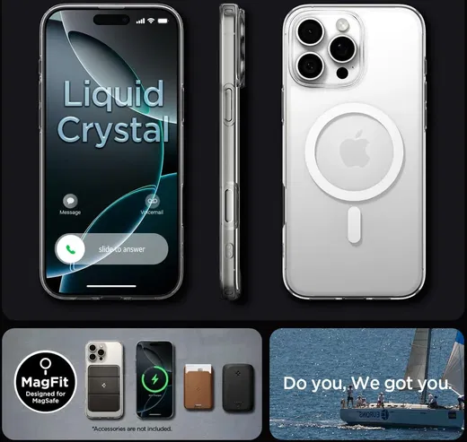 Spigen Liquid Crystal iPhone 16 Pro Max Hoesje MagSafe Back Cover Transparant afbeelding 6