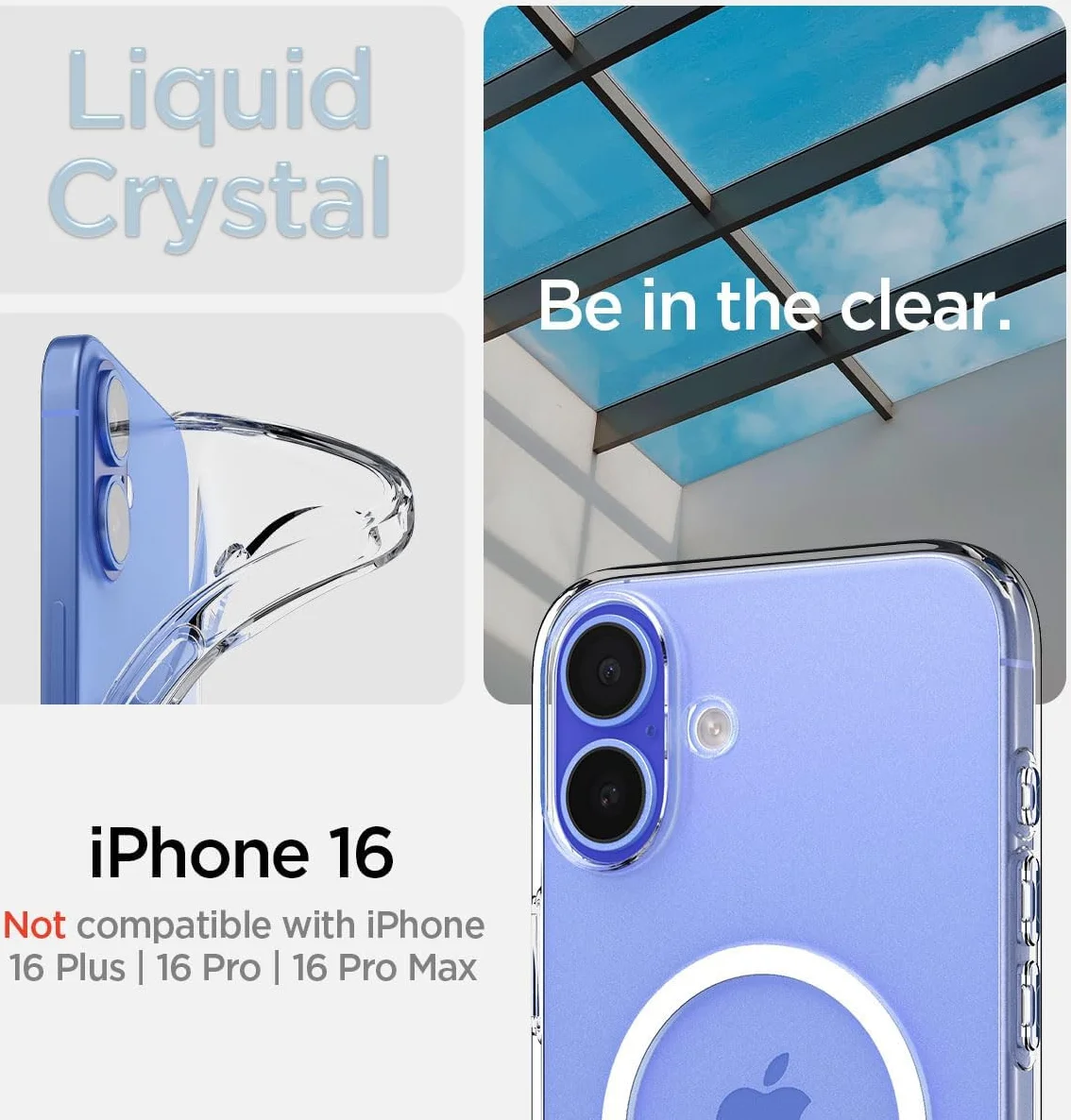 Spigen Liquid Crystal Apple iPhone 16 Hoesje MagSafe Back Cover Transparant afbeelding 3