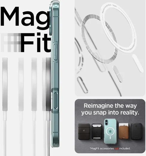 Spigen Liquid Crystal Apple iPhone 16 Hoesje MagSafe Back Cover Transparant afbeelding 5