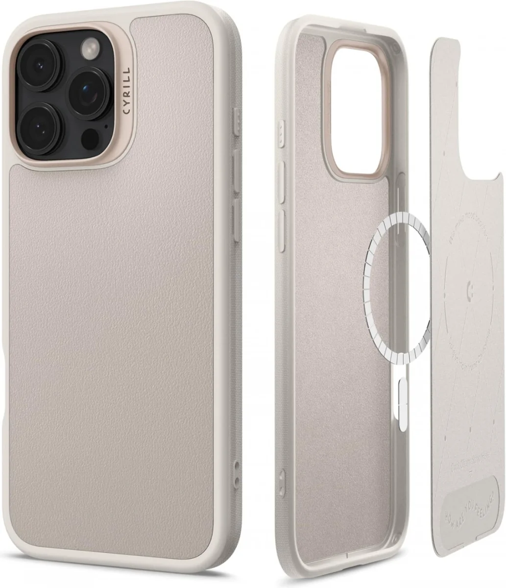Spigen Cyrill Kajuk Mag Apple iPhone 16 Pro Hoesje MagSafe Back Cover Cream afbeelding 1