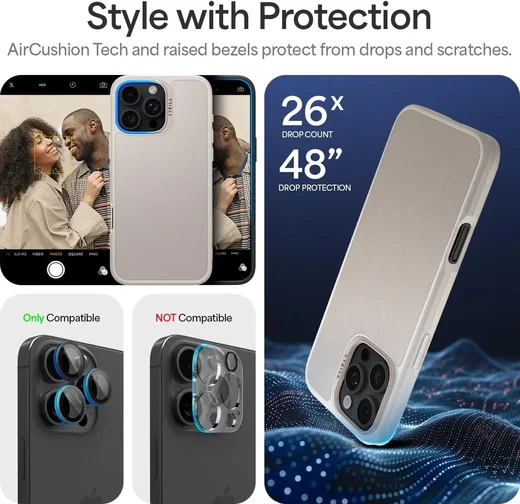Spigen Cyrill Kajuk Mag Apple iPhone 16 Pro Hoesje MagSafe Back Cover Cream afbeelding 4