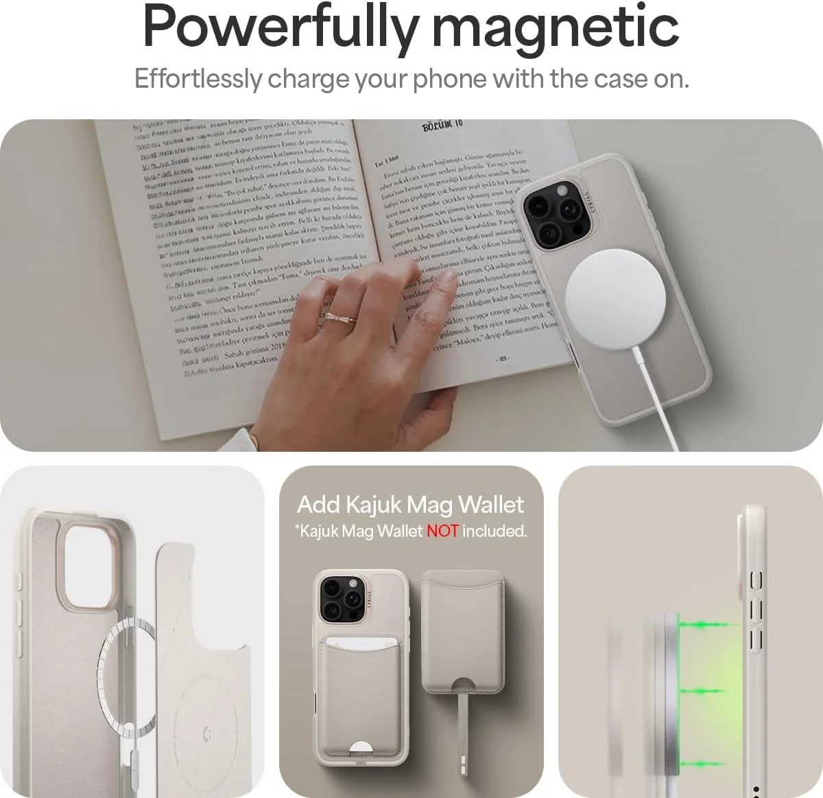 Spigen Cyrill Kajuk Mag Apple iPhone 16 Pro Hoesje MagSafe Back Cover Cream afbeelding 5
