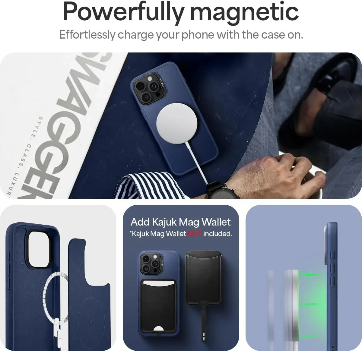 Spigen Cyrill Kajuk Mag Apple iPhone 16 Pro Hoesje MagSafe Back Cover Blauw afbeelding 6