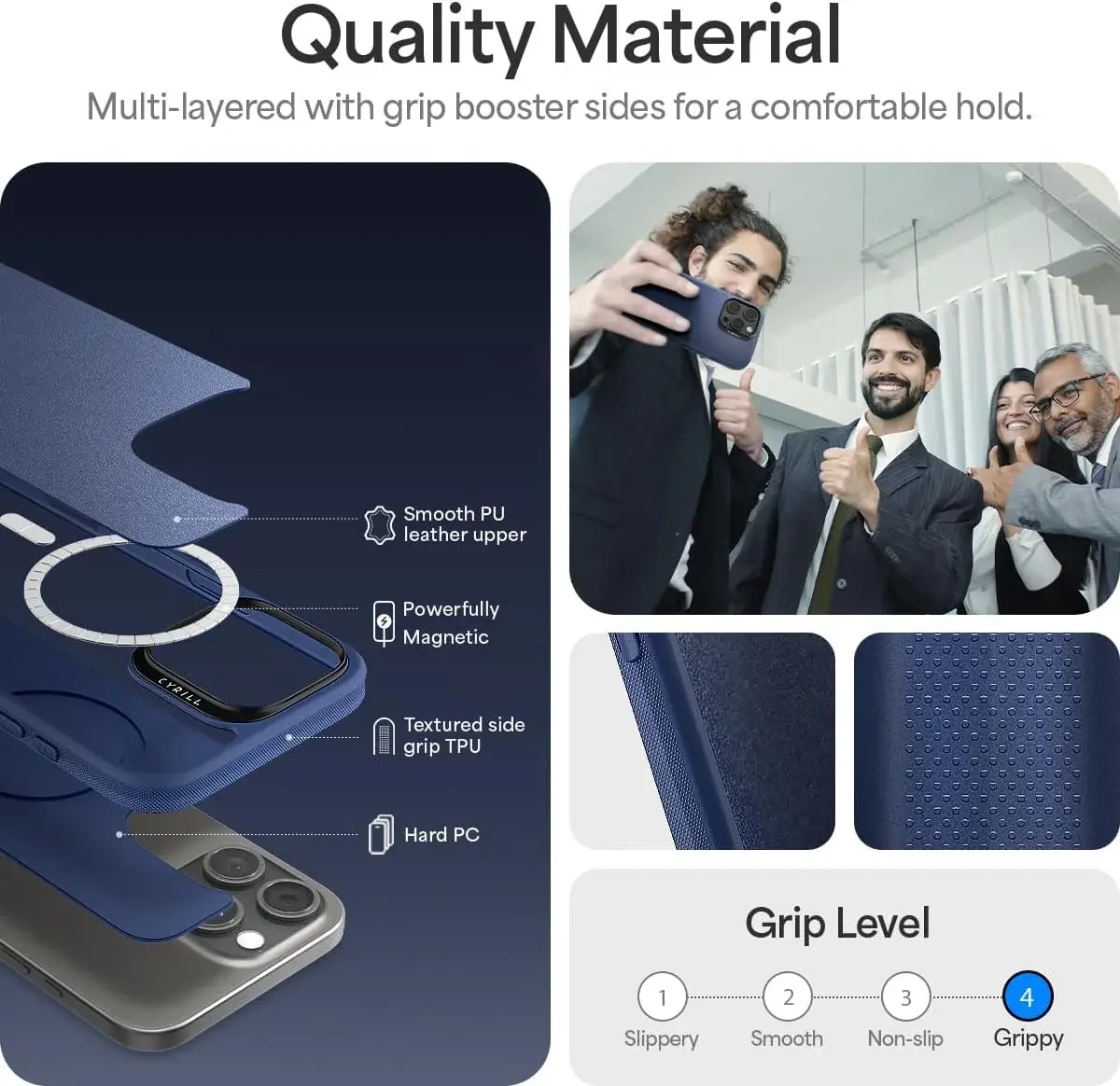 Spigen Cyrill Kajuk Mag Apple iPhone 16 Pro Hoesje MagSafe Back Cover Blauw afbeelding 7