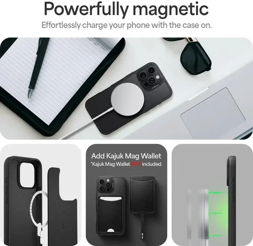 Spigen Cyrill Kajuk Mag Apple iPhone 16 Pro Hoesje MagSafe Classic Charm Zwart afbeelding 7