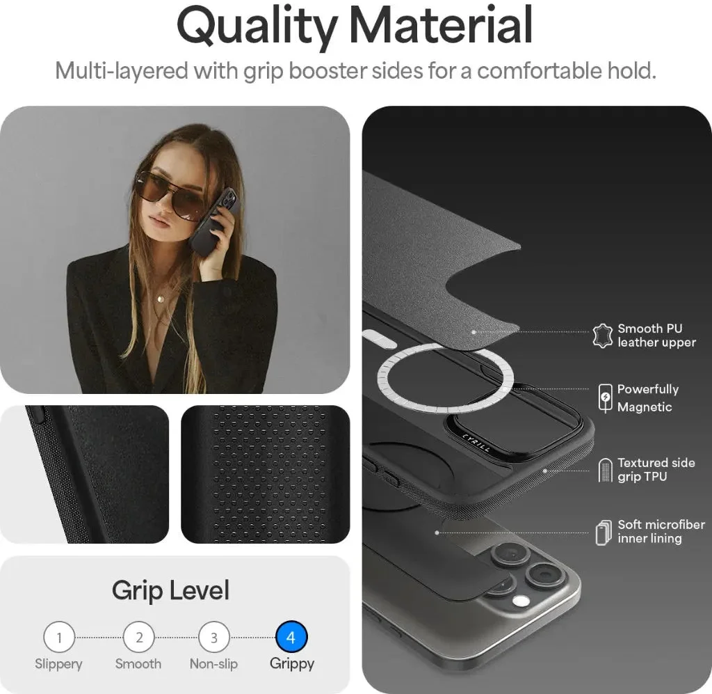 Spigen Cyrill Kajuk Mag Apple iPhone 16 Pro Hoesje MagSafe Classic Charm Cream afbeelding 6